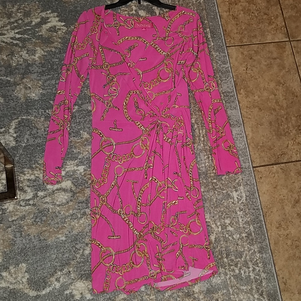 Pink and gold dress